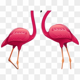 Flamingo Clipart Pink Parrot - 2 Flamingos Png Free, Transparent Png - flamingo clipart png