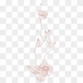Transparent Flower Sketch Png - Hand, Png Download - flower sketch png