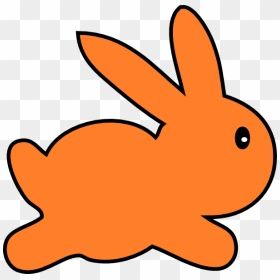Orange Clipart Bunny - Orange Rabbit Clipart, HD Png Download - rabbit clipart png