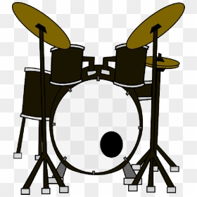 Music, Set, Outline, Drum, Drawing, Silhouette - Drums Clipart, HD Png Download - music silhouette png