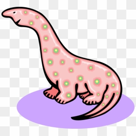 Vector Illustration Of Prehistoric Brontosaurus Dinosaur - Vector Graphics, HD Png Download - brontosaurus png