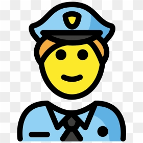 Police Officer Emoji Clipart - Police Officer, HD Png Download - cop hat png