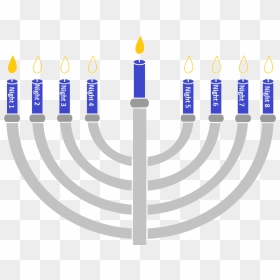 Hanukkah Png File - Hanukkah Candles Night 3, Transparent Png - hanukkah png