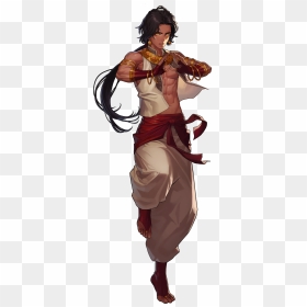 Human Female Monk D&d, HD Png Download - male anime eyes png
