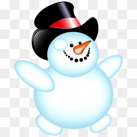 Clipart Black And White Library Amazing Making A Snowman - Transparent Background Cartoon Snowman, HD Png Download - abominable snowman png