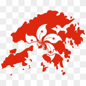 Hong Kong Flag-map, HD Png Download - chinese flag png