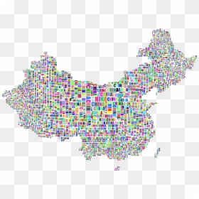 Map,line,tree - Gap Tshirt China Map, HD Png Download - chinese flag png