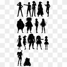 Music Player Silhouettes - Danganronpa Silhouette, HD Png Download - music silhouette png