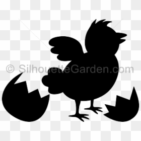 Transparent Chicken Silhouette Clipart - Easter Chick Silhouette, HD Png Download - chicken silhouette png