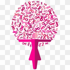 Pink,line Art,line - Pink Ribbon Day Poster, HD Png Download - breast cancer ribbon vector png