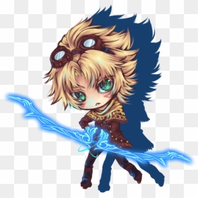 #ezreal #chibi #chibiboy #animestyle #leagueoflegends - League Of Legends Chibi Transparent, HD Png Download - ezreal png