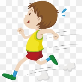 Flashcard Stock Photography Illustration - Boy Running Clipart, HD Png Download - the flash running png