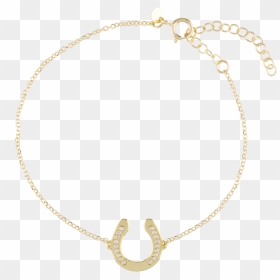 Diamond Big Horseshoe Yellow Gold Bracelet - Chain, HD Png Download - gold horseshoe png