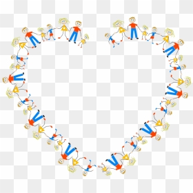 Stick Figure Family Heart - Circle Stick Figures, HD Png Download - stick figure family png