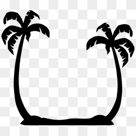 Tall Palm Trees Clip Art - Silhouette Palm Tree Svg, HD Png Download - palm trees silhouette png