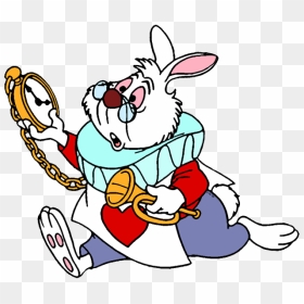 White Rabbit Alice Running Clipart , Png Download - Alice In Wonderland Rabbit Drawing, Transparent Png - alice in wonderland rabbit png