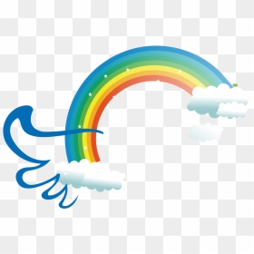 Cartoon Rainbow Clouds 1276*1276 Transprent Png Free - Png Cartoons Rainbows, Transparent Png - cartoon rainbow png