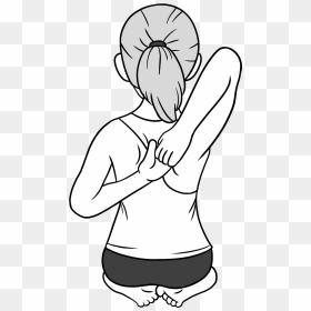 Cow Face Pose For Shoulders - Sketch, HD Png Download - cow face png