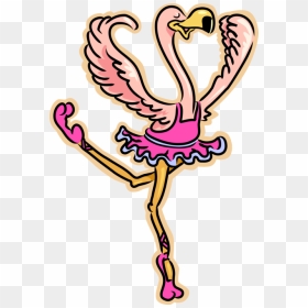 Dancing Flamingo Ballerina - Flamingo Coloring Pages For Kids, HD Png Download - flamingo clipart png