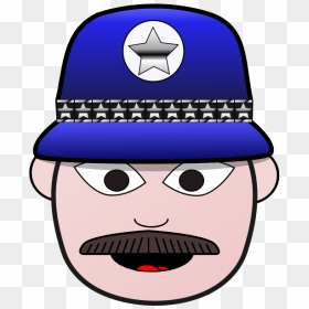 Police Man L - Police Head Clip Art, HD Png Download - cop hat png