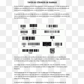 Tipos De Codigos De Barras, HD Png Download - codigo de barra png