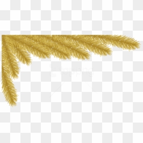 Free Png Christmas Gold Pine Corner Png Images Transparent - Gold Pine Cones Clip Art, Png Download - photo corners png