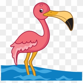 Pink Flamingo Clipart - Water Bird, HD Png Download - flamingo clipart png