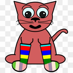 Clipart Wearing Socks, HD Png Download - cartoon rainbow png