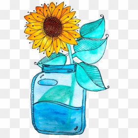 Transparent Flower Doodle Png - Watercolor Painting, Png Download - flower doodle png