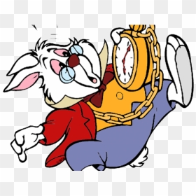 Alice In Wonderland Clipart White Rabbit - Cartoon White Rabbit Alice In Wonderland, HD Png Download - alice in wonderland rabbit png