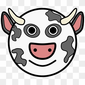 Cow Clip Art Circle, HD Png Download - cow face png