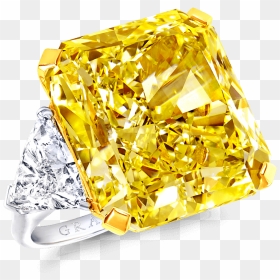 Graff Yellow Diamond Side, HD Png Download - yellow diamond png
