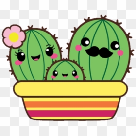Cute Cactus Png Clipart Black And White Transparent, Png Download - cute cactus png