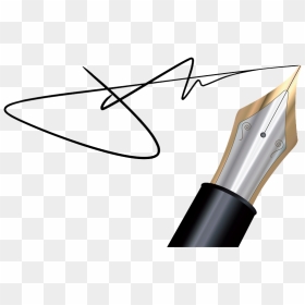 Pen Clipart Signature Pen - Pen And Signature Png, Transparent Png - pen clipart png