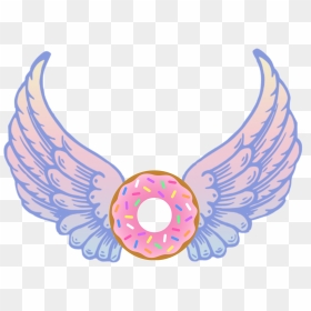 #freetoedit Cute Donut Angle Wings #angelwings #angel - Angel Wings Cartoon Png, Transparent Png - angle wings png