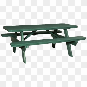 3"x6 - Green Wooden Picnic Table, HD Png Download - benches png