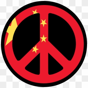 Flag Art China Flag Peace Symbol Scallywag Peacesymbol - Peace Symbol, HD Png Download - chinese flag png