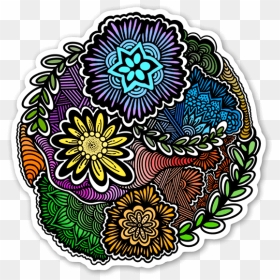 Flower Doodle Sticker, HD Png Download - flower doodle png