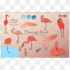 Flamingo Reef- Cute Flamingo"s Clipart Example Image - Greater Flamingo, HD Png Download - flamingo clipart png