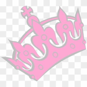 Pink Tiara Left Clip Art - Left Tilted Pink Crown, HD Png Download - pink tiara png