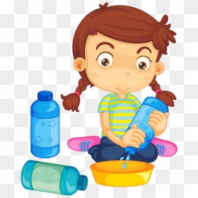 Transparent Clipart Boisson - Fille Cartoon Png, Png Download - girl drawing png