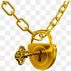 Golden Key Transparent Images - Lock With Chain Png, Png Download - golden key png