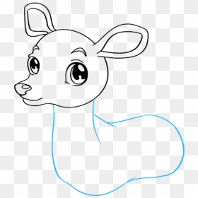 How To Draw Baby Deer - Cartoon, HD Png Download - baby deer png
