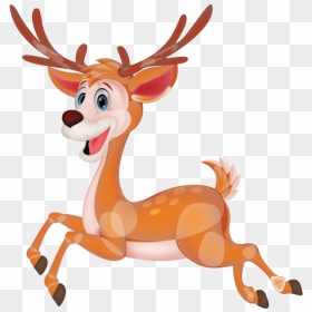 Happy Baby Deer - Testa Cervo Cartone, HD Png Download - baby deer png