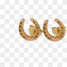 Earrings, HD Png Download - gold horseshoe png