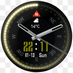 Green Compass - Wall Clock, HD Png Download - watch face png