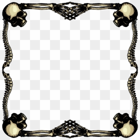 Clipart Of Spooky Halloween Frames Clip Free Stock - Skull Frame Png, Transparent Png - halloween frame png