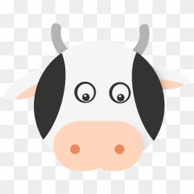 Cartoon Cow Face Clipart - Cartoon, HD Png Download - cow face png
