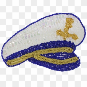 Captain"s Sailor Hat Beaded & Sequin Applique - Sequin Sailor Hat, HD Png Download - captain hat png