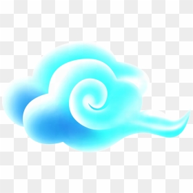 This Graphics Is Sky Blue Cloud Cartoon Transparent, HD Png Download - blue cloud png